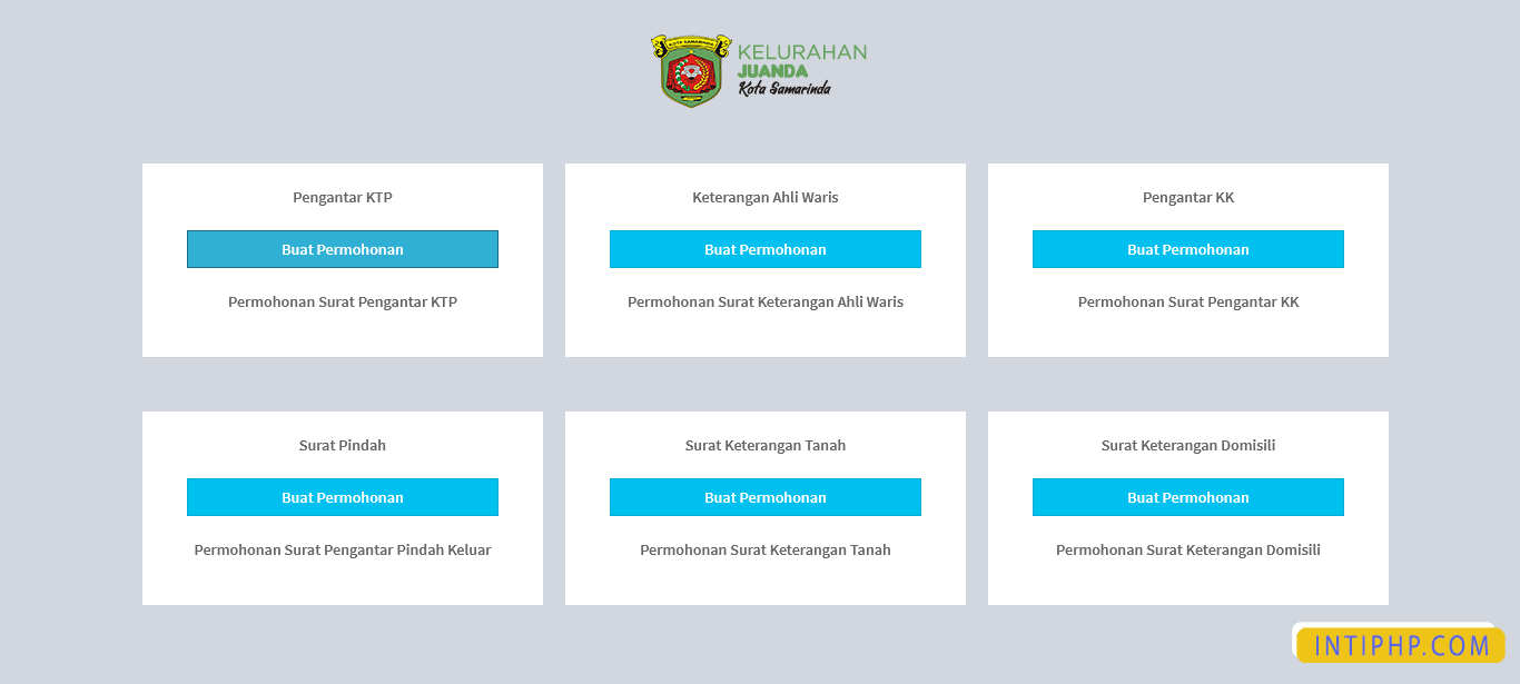 Source Code Aplikasi Web Pemohonan Surat Untuk Adminisrasi Kependudukan Php Mysqli